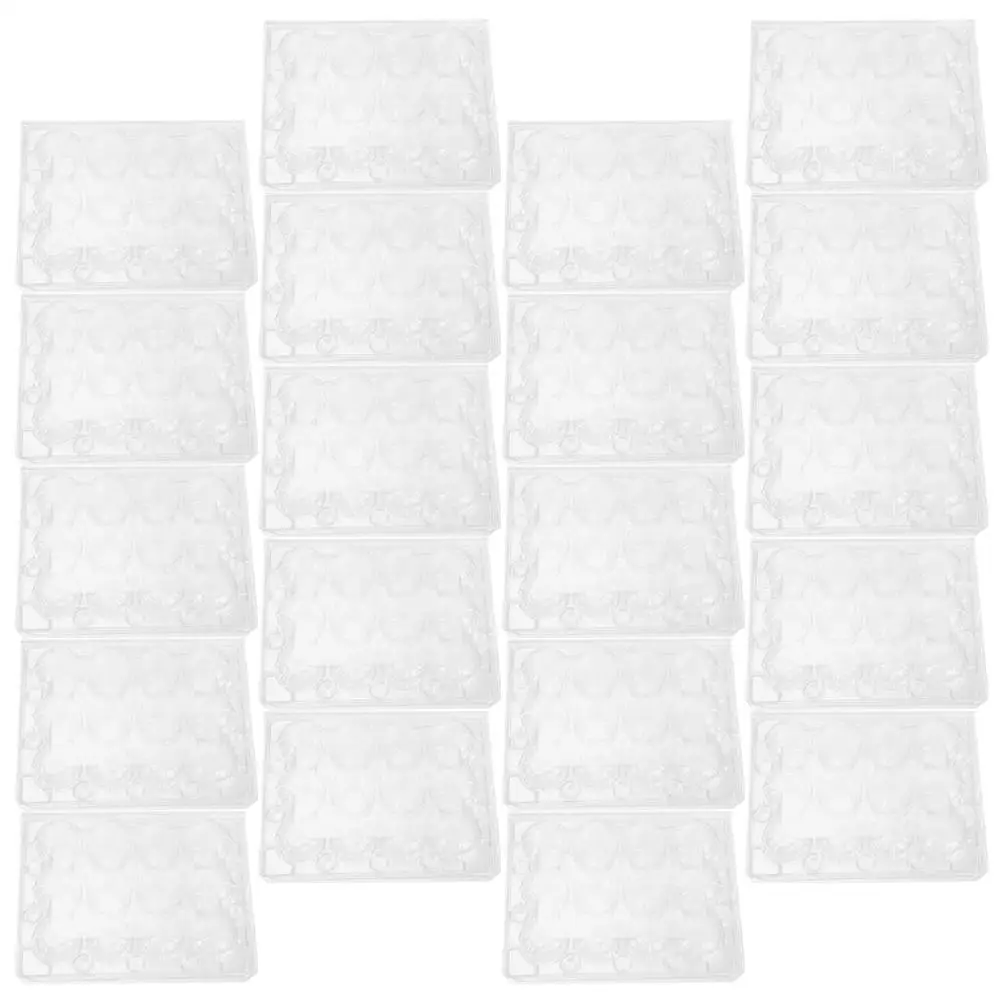 20 Pcs Jumbo Quail Egg Cartons Tray Household Holder Small Eggs Plastic Package Container