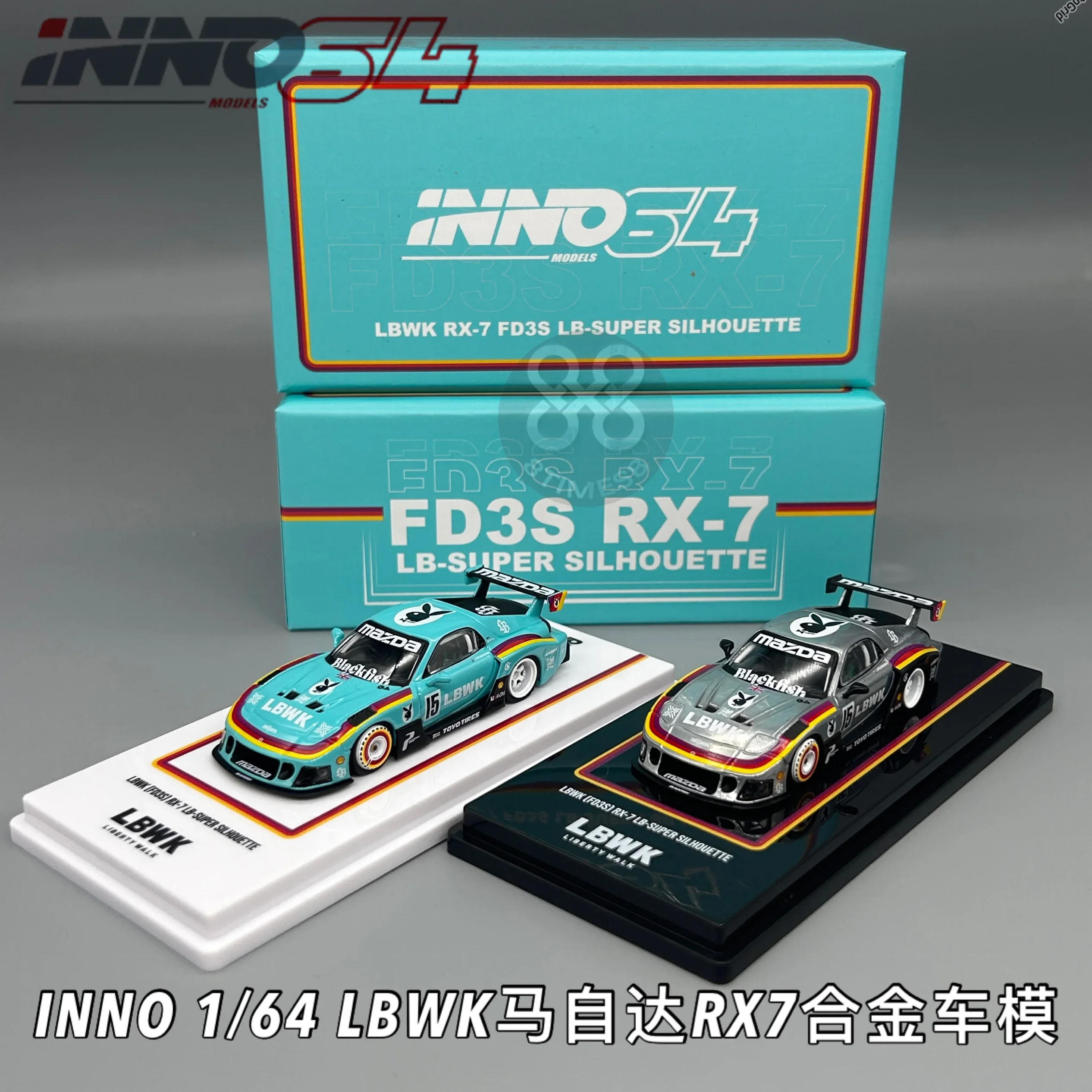 

Модель автомобиля INNO64 1:64 Beijing limited HEC exhibition lbwk Mazda rx7 FD3S