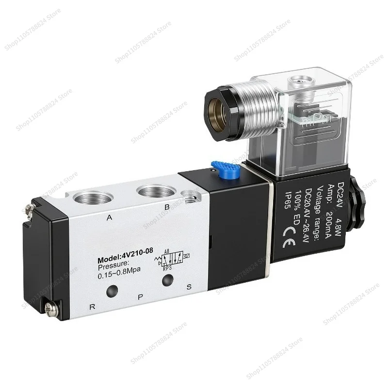 For solenoid valve 4V210-08/310-10 directional  24V pneumatic control valve 220V two-position five-way electronic  12