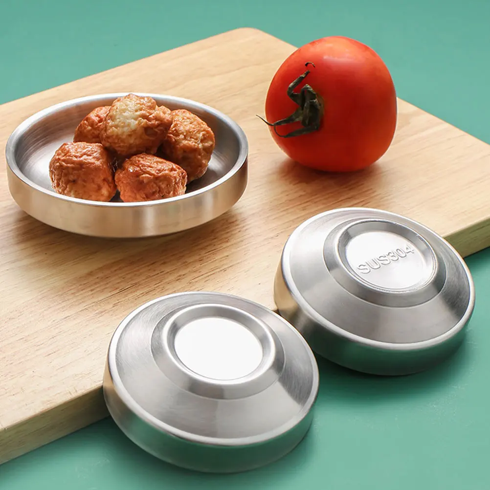 

304pcs Stainless Steel Sauce Bowl Sauce Dish Dipping Plates Seasoning Dish Kitchen Accessories Serving Cold Food Prep Recipe