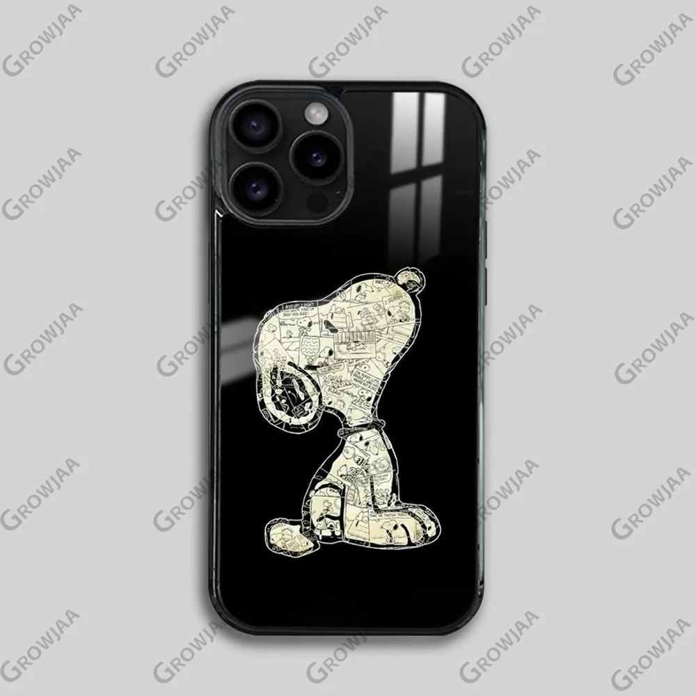 Divertente S-Snoopy Cassa Del Telefono Per iPhone 16 15 14 13 12 11 Pro Max Plus Mini Nuovo Magsafe Specchio Copertura Magnetica Senza Fili