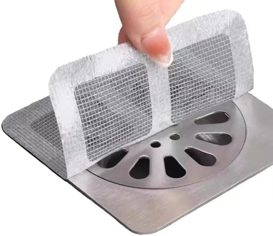 Disposable Hair Drain Catcher Fliter Mesh Anti-blocking Filter Floor Drains Sticker Shower Cover Kitchen Bathroom Sink Strainer