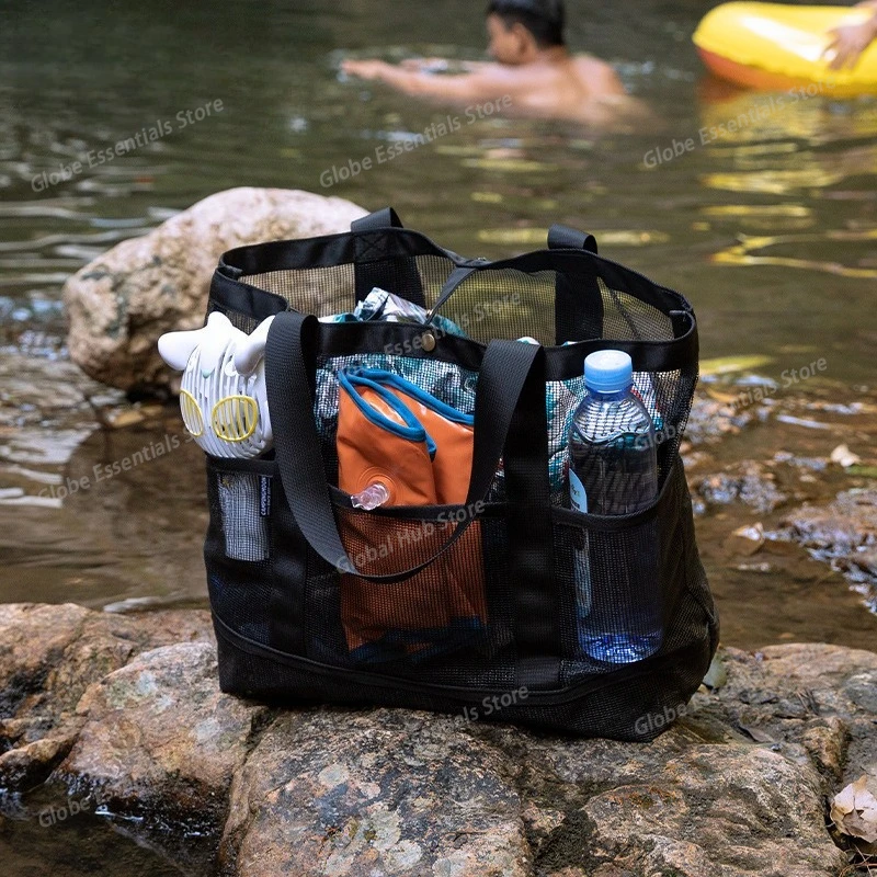 

Сумка для хранения оборудования для плавания на открытом воздухе, портативная сумка большой емкости для кемпинга, сетчатая сумка для снаряжения для воды