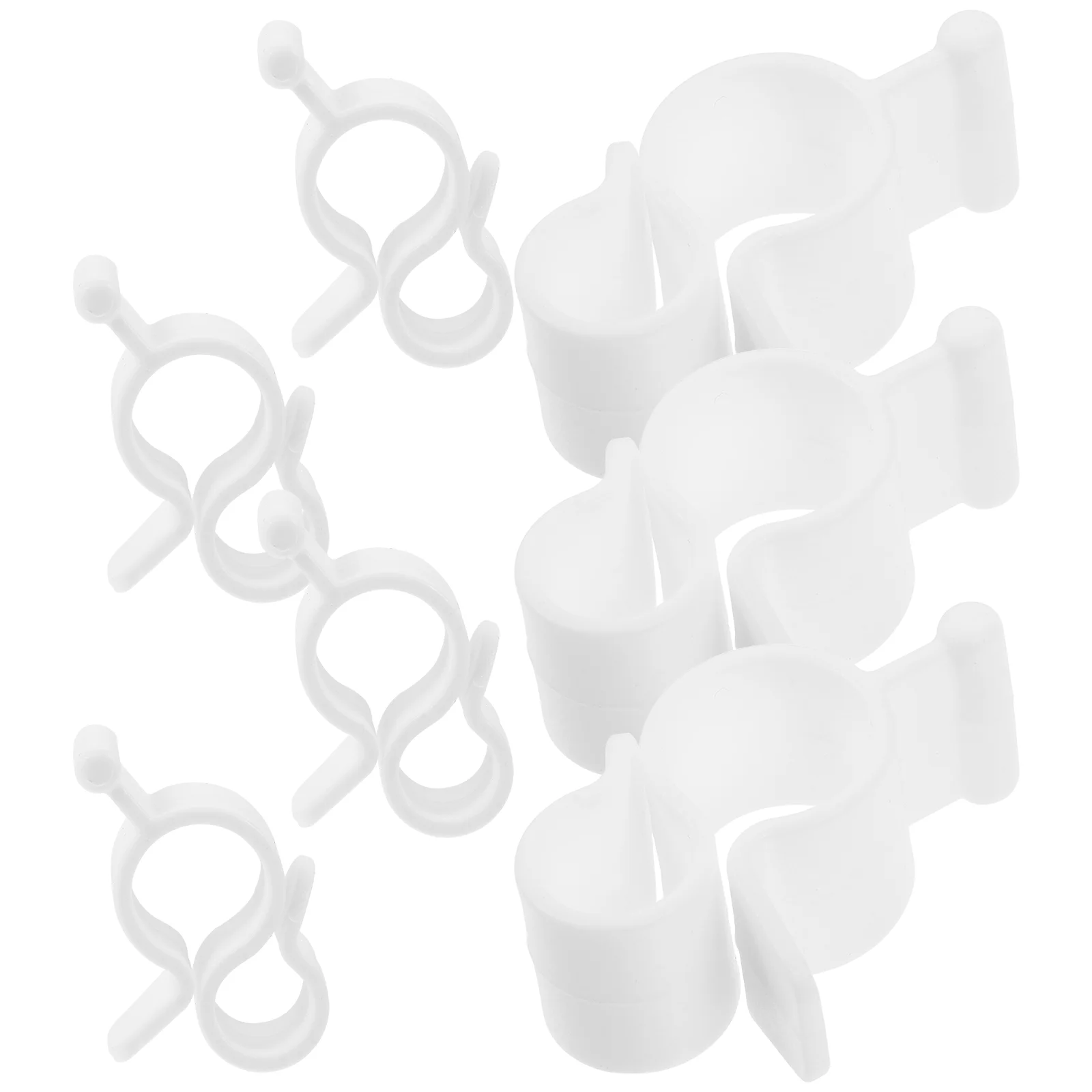 10 Pcs Clothes Hangers Rv Side Mounted Hooks Plastic Awning Small for Camper Van Clothing 400X300X150CM White Travel