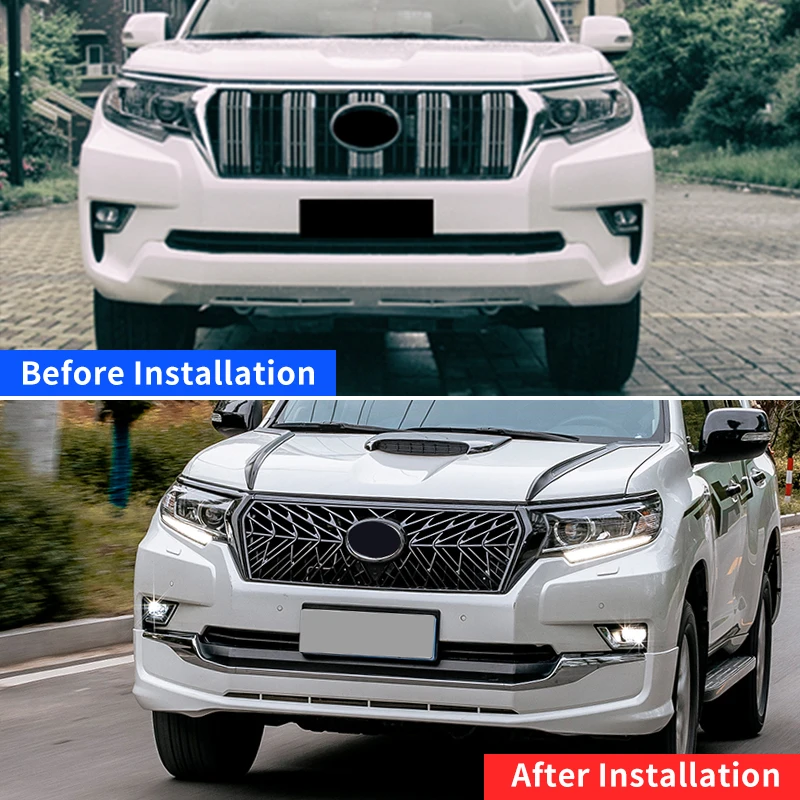 For 2014-2023 Toyota Land Cruiser Prado 150 Lc150 Grille Highlight Strip TRD Front Face Modification Decoration Accessories