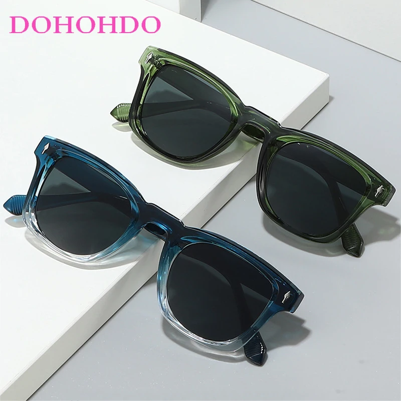 Gafas De Sol cuadradas con remaches De diseño De marca De lujo para mujer y hombre, Gafas De Sol a la moda para viajes al aire libre, Gafas De Sol UV400