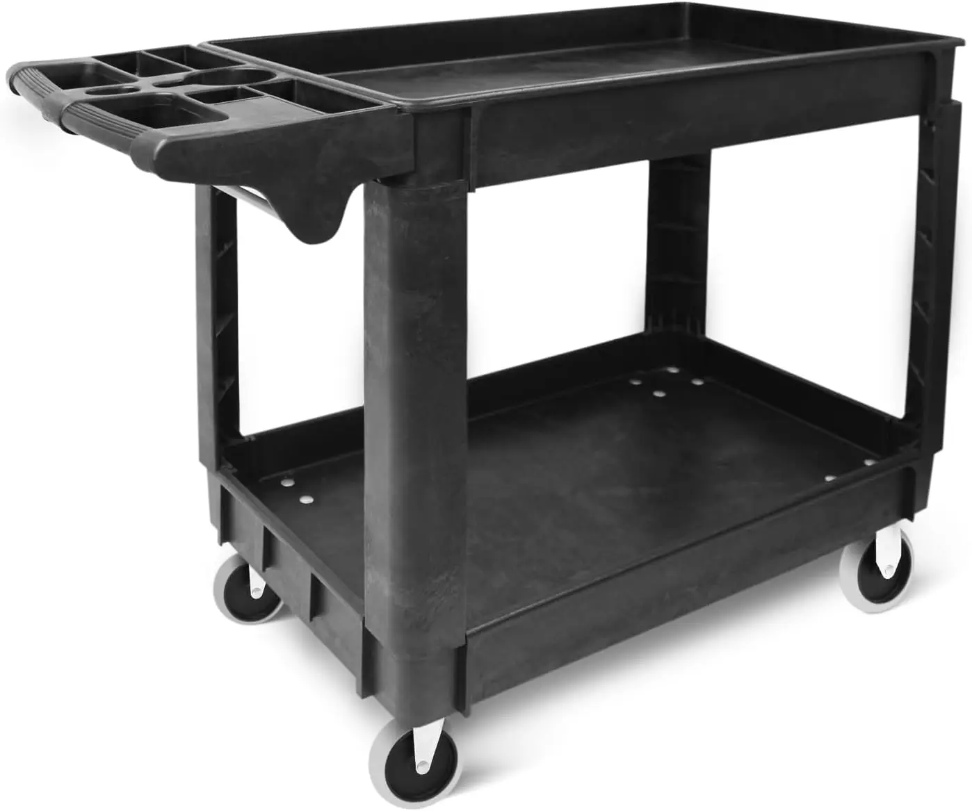 

USA 80855 500-lb Utility Service PP Cart With Two Trays and Wheels 40 inch x 17 inch Overall Dimensions