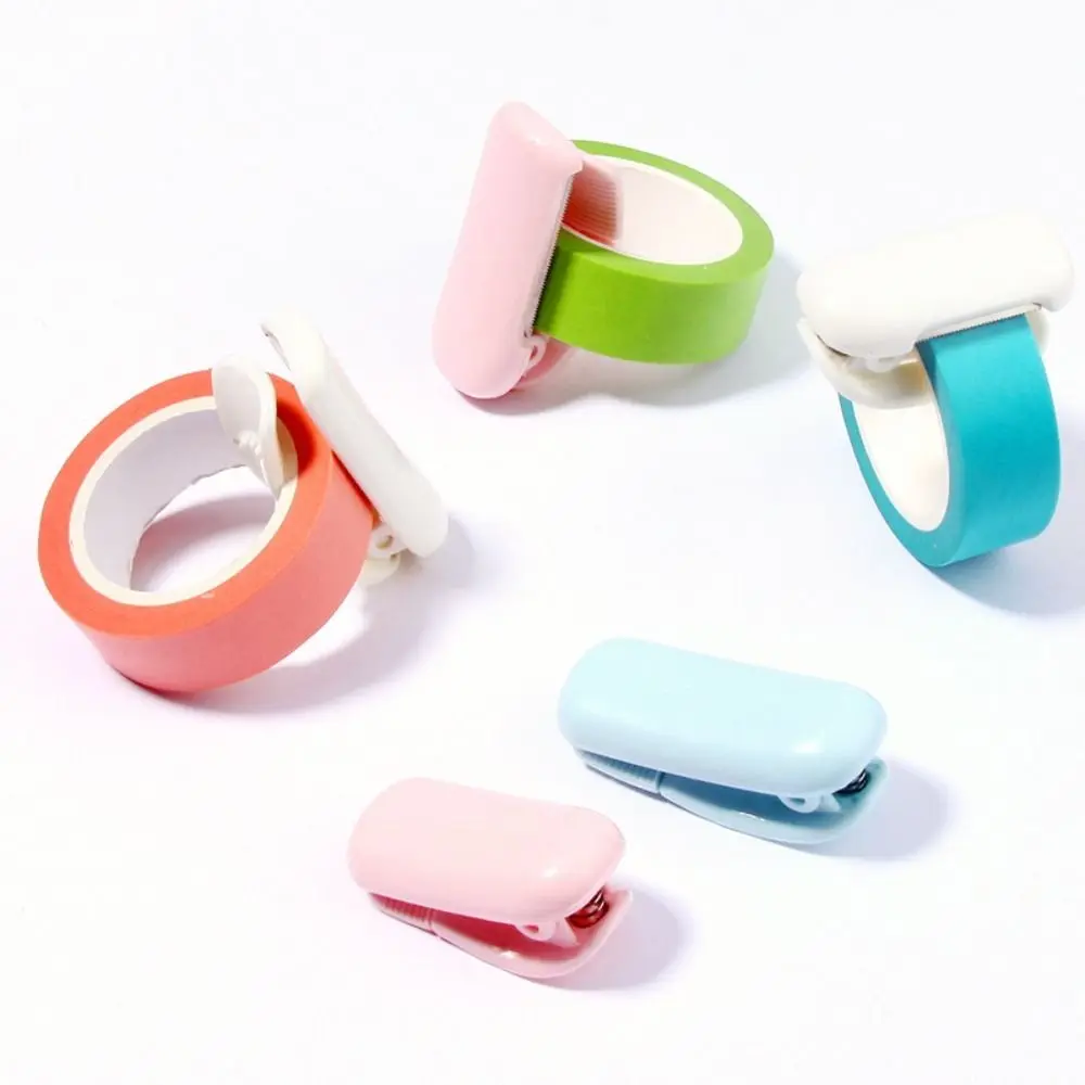 Mini Paper Tape Cutting Clip Tape Cutter Arts DIY Crafts Scrapbooking Tool School Stationery Tape Dispenser Organzier  Portable