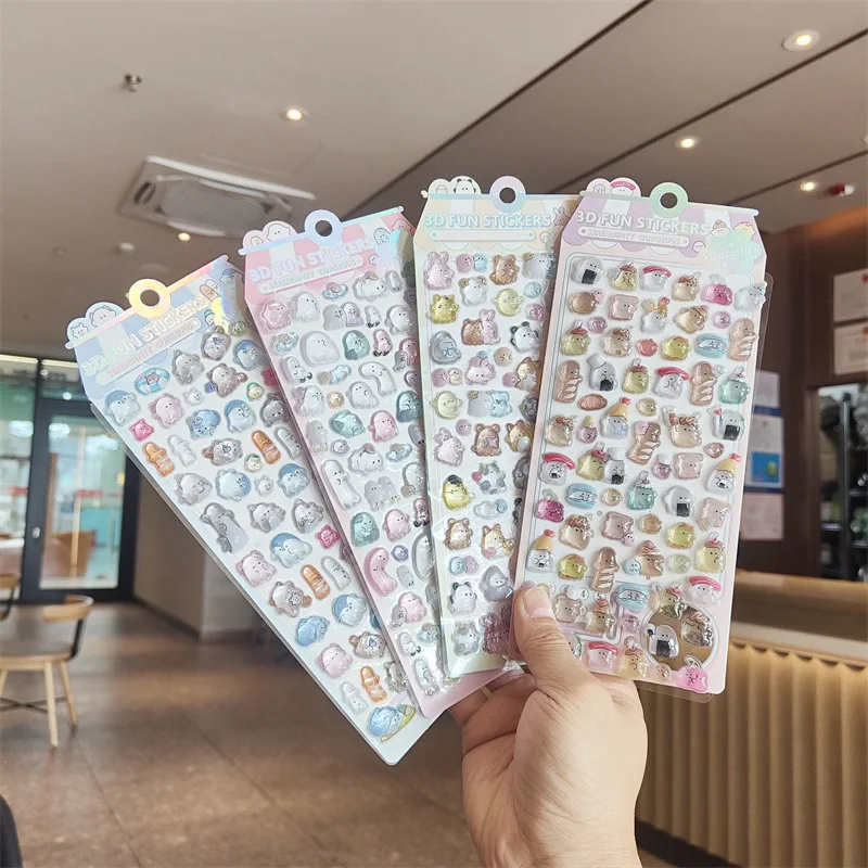 

30Packs Janpanese Stationery Wholesale 3D Anime Stickers Kids DIY Diary Scrapbooking Phone Sticker School Stationery Cute Things