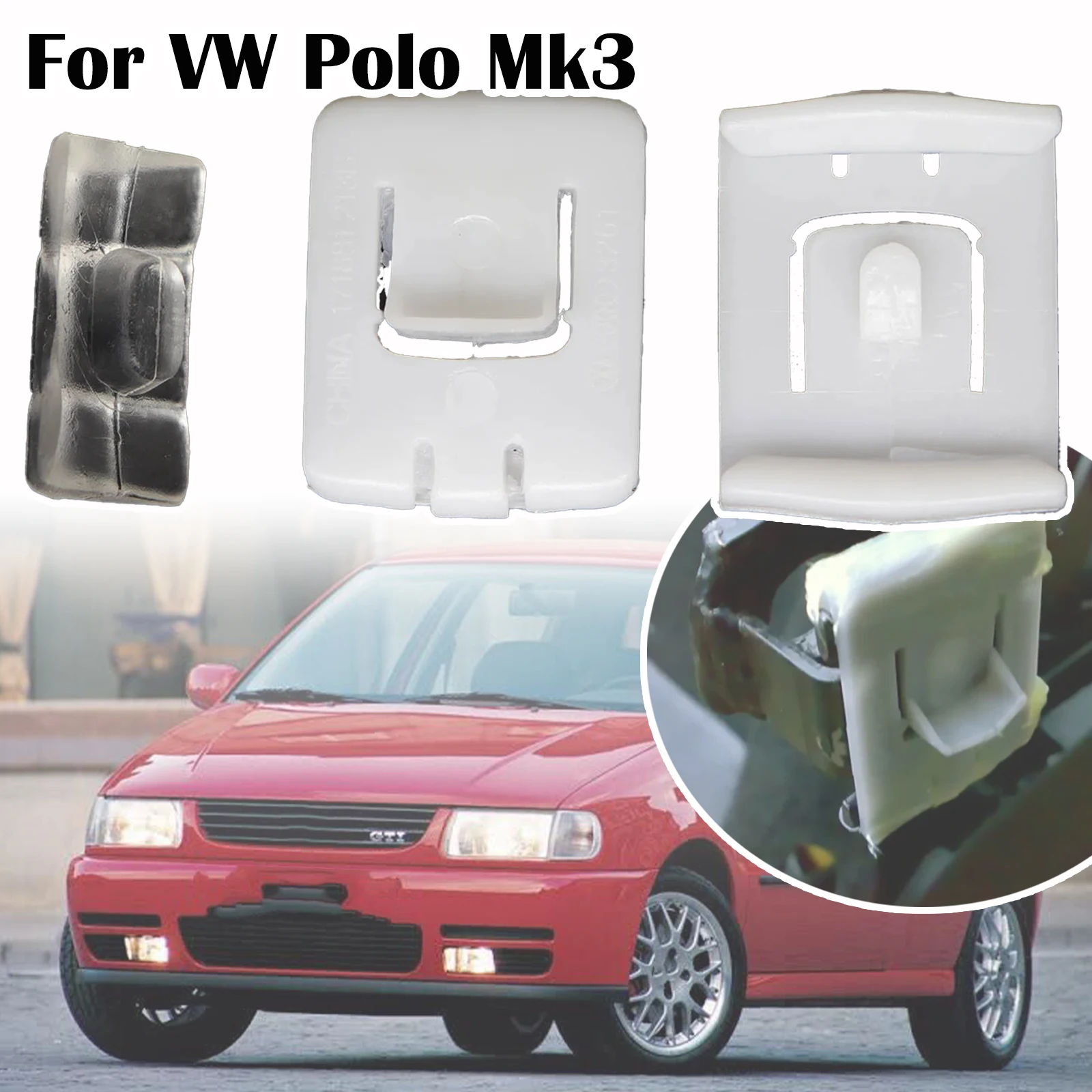 

For VW Polo Mk3 6N 6KV 1994 - 1997 1998 1999 2000 2001 Derby Car Seat Fastener Rail Runner Clip Slider Guide Piece Accessories