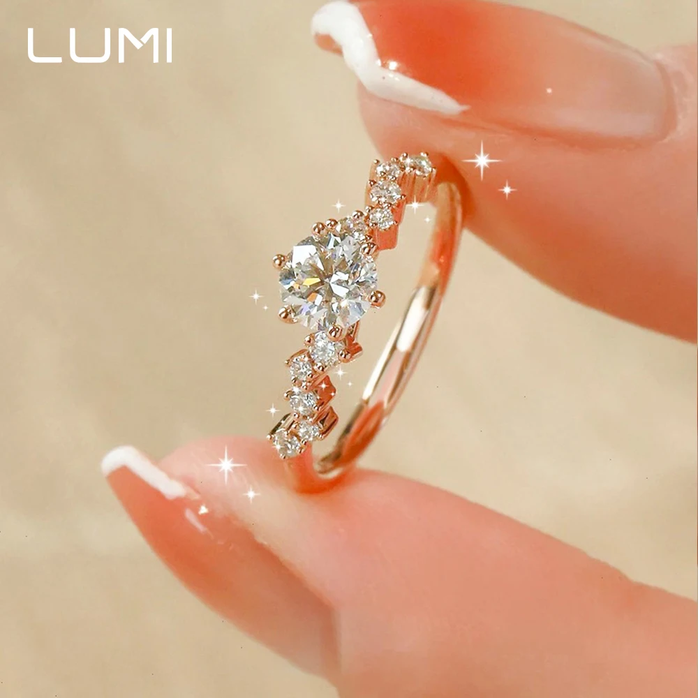 

Обручальные кольца с муассанитом 1 карат D цвета для женщин, уникальный дизайн звездного света, ювелирные изделия из чистого серебра S925, сертифицированные GRA