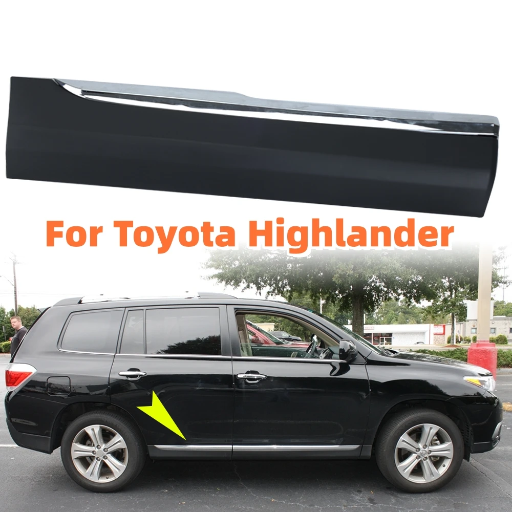 

Боковая молдинговая Нижняя отделка задней двери для Toyota Highlander 2011 2012 2013 с электрической плакированной полосой автомобильные аксессуары Стайлинг