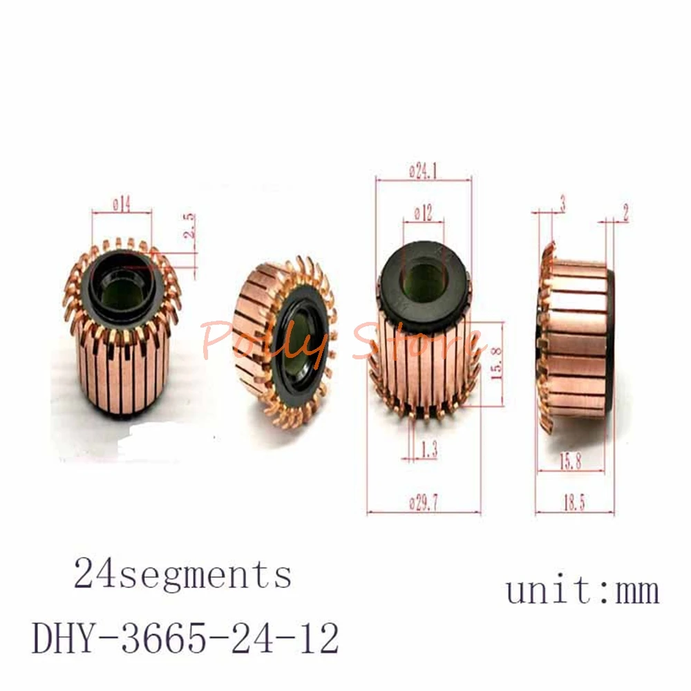 5 قطعة DHY-3665-24-12 هوك نوع 24.1*12*15.8(18.5)*24P PowerTool زاوية طاحونة المحرك الكهربائي العاكس أداة كهربائية