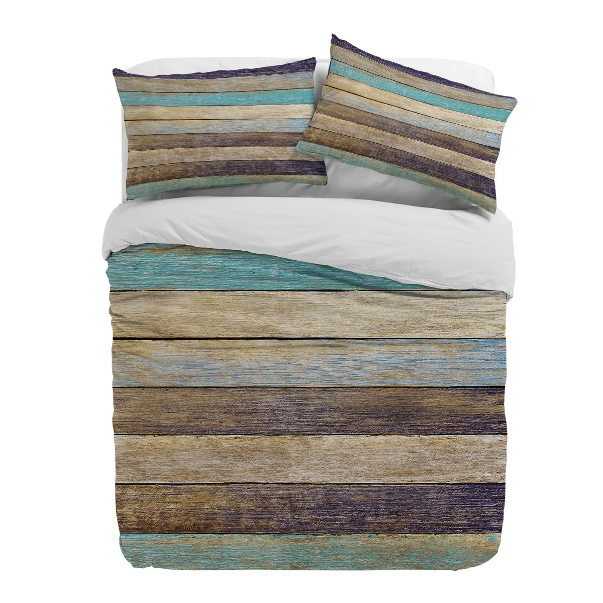 

Vintage Wood Texture Duvet Cover Bed Bedding Set Home Textile Quilt Cover Pillowcases Bedroom Double Bedding Set No Sheet
