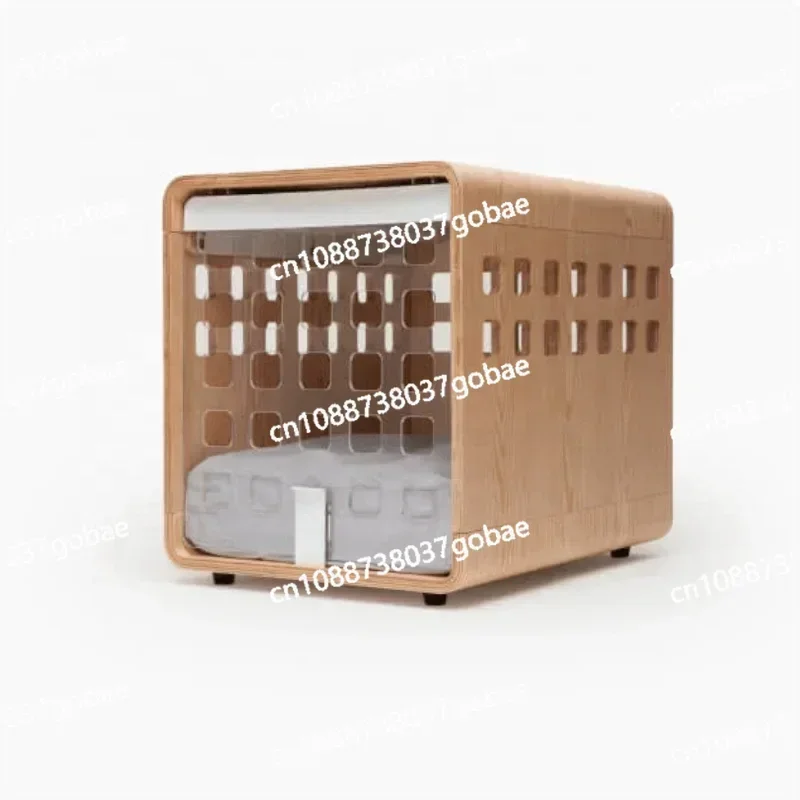 Modern Transparent Acrylic Collapsible Wooden Frame Furniture Dog Kennel Dog Crate Bed Outdoor