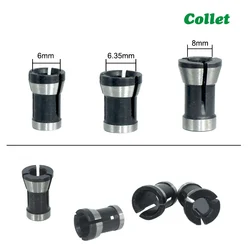 1PC 6.35mm 8mm 6mm Collet Chuck Engraving Trimming Machine Electric Router Milling Cutter Accessories