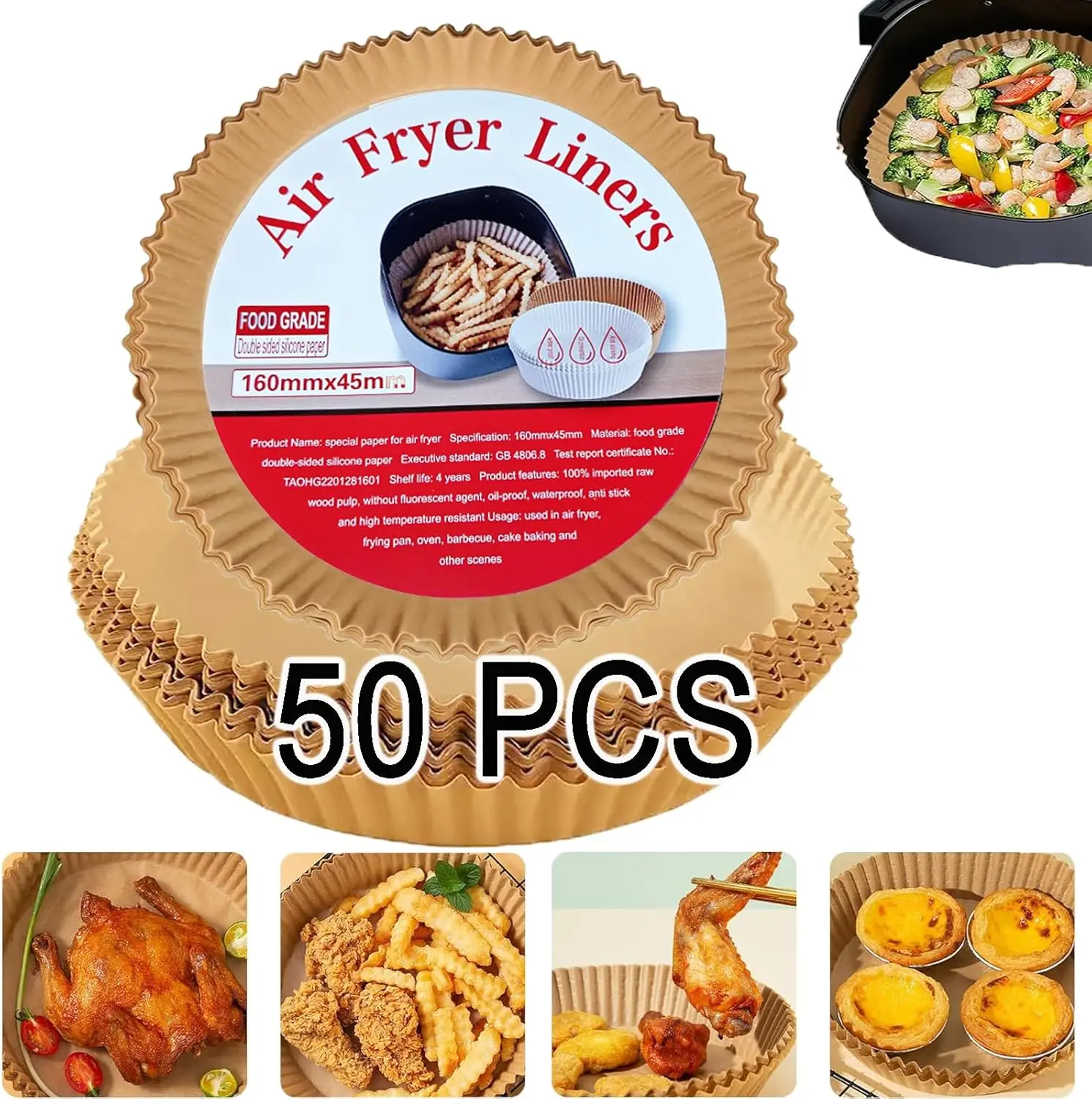 50-Pack Air Fryer L…