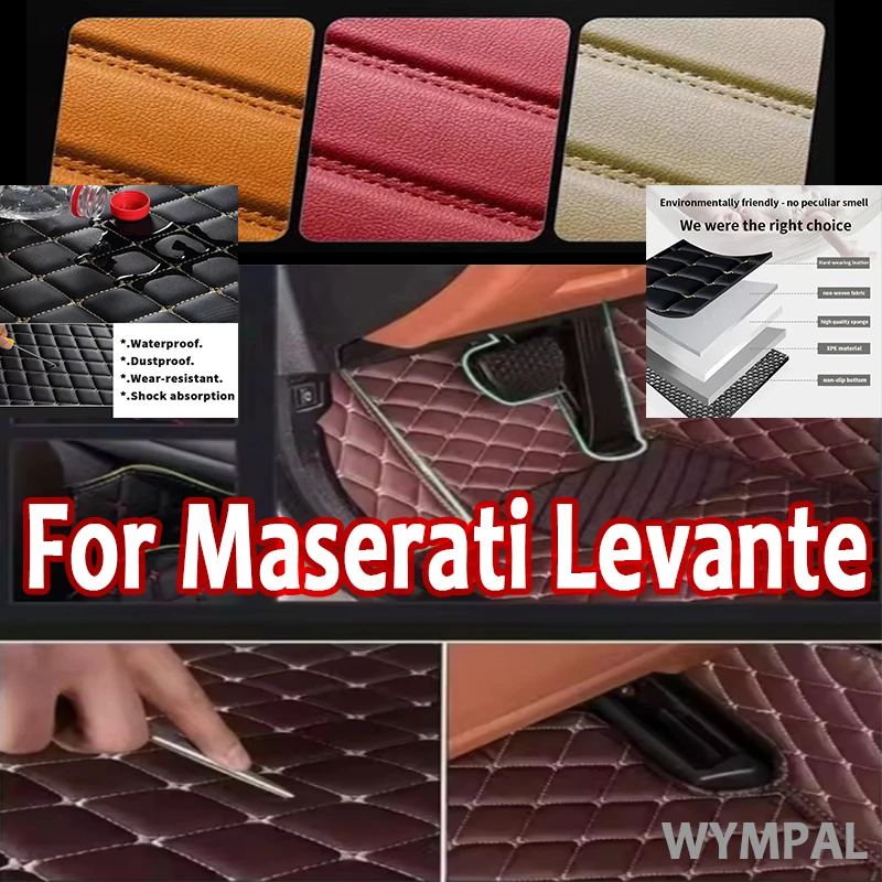 

Роскошные автомобильные коврики для Maserati Levante 2016 2017 2018 2019, авто на заказ, автомобильные кожаные мужские и женские автомобильные коврики, полное покрытие