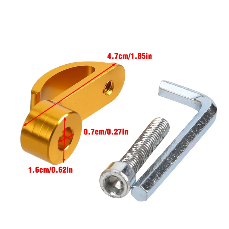 Universal Motorcycle Handlebar Hook Aluminium Alloy Helmet Holder Hook Single Hole Hook For Dirt Bike Electric Scooter Storage view 2