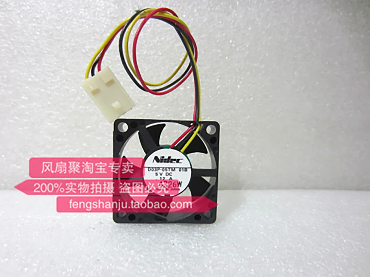 

Original Nidec D03P-05TM 5V 0.12A 3510 dual ball 3-wire cooling fan