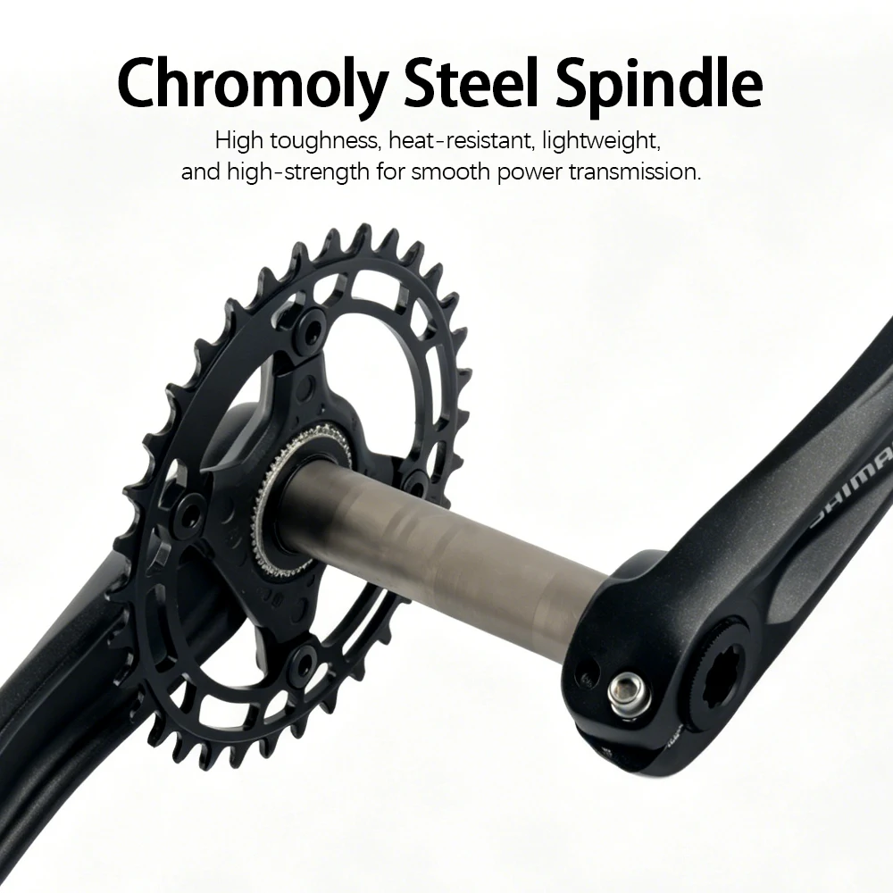 SHIMANO FC-MT510-1 1x8/9/10/11/12-Gang ​ ​ MTB 170/175mm WUZEI 96BCD 32/34/36/38/40T BSA-MT501/PA-MT500 Mountainbike-Kurbelgarnitur – Detail 17