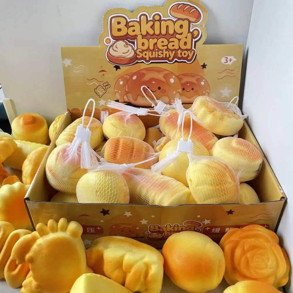 Shapeable Slow Rebound Simulated Bread Toy Squeezing Random Style Fake Bread Toy Soft Sensory Fidget Toy Party Favors