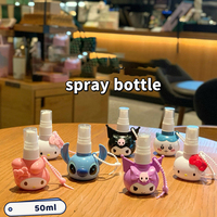Mini Portable Cute Sanrio Hellokitty Kuromi 50ml Alcohol Disinfection Bottle Women Girl Summer Water Replenishment Spray Bottle