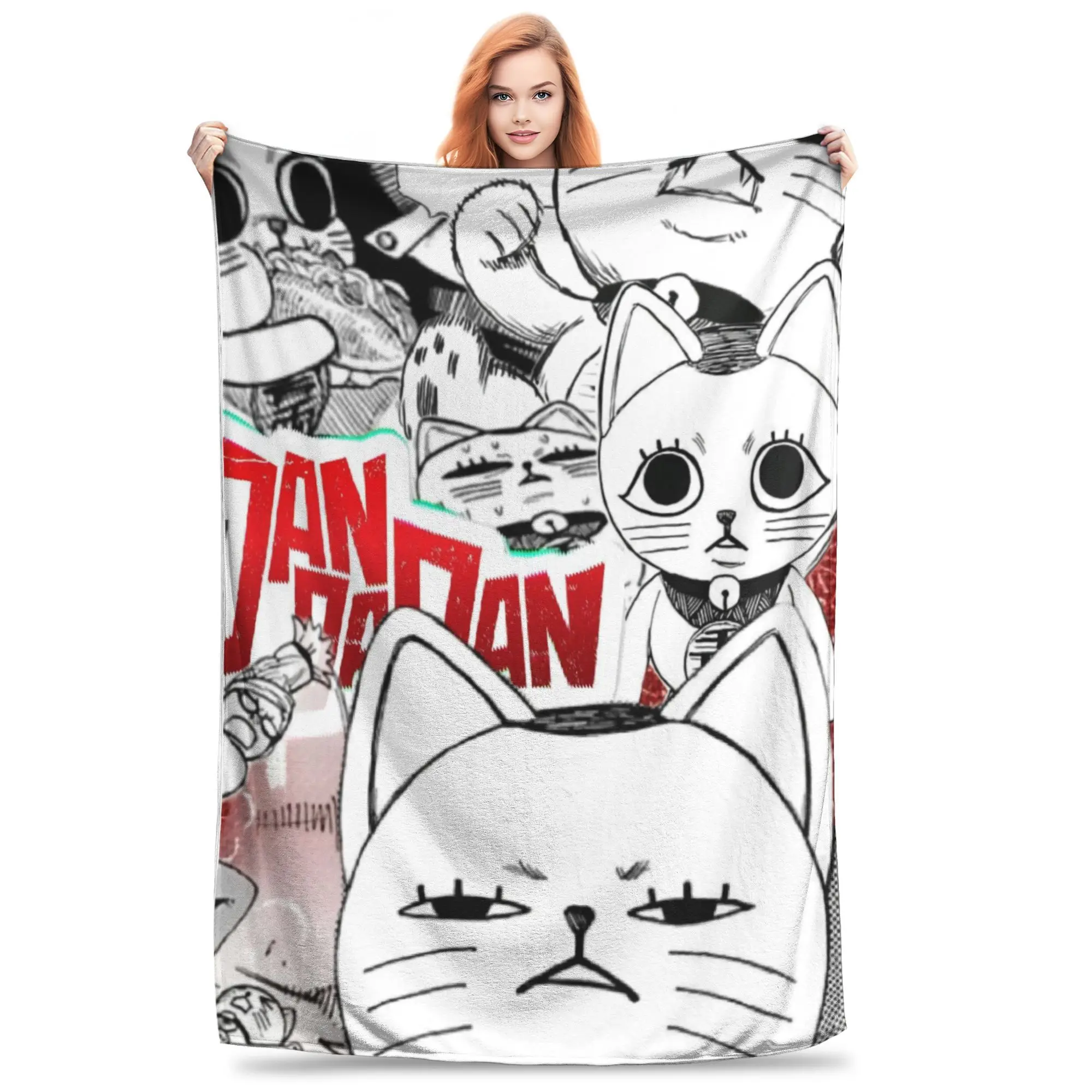 Turbo Granny Cat Flannel Blankets Winter  Soft Warm Throw Blanket for Girls Boys Bedroom Graphic Bedspread Sofa Bed Cover