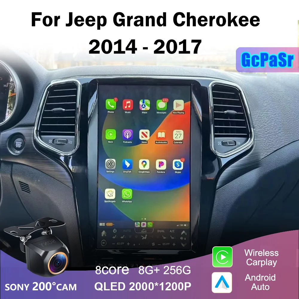 

Android For Jeep Grand Cherokee 2014 - 2017 2 din Car Radio GPS Navigation Carplay Bluetooth Touch Screen Intelligent System DSP