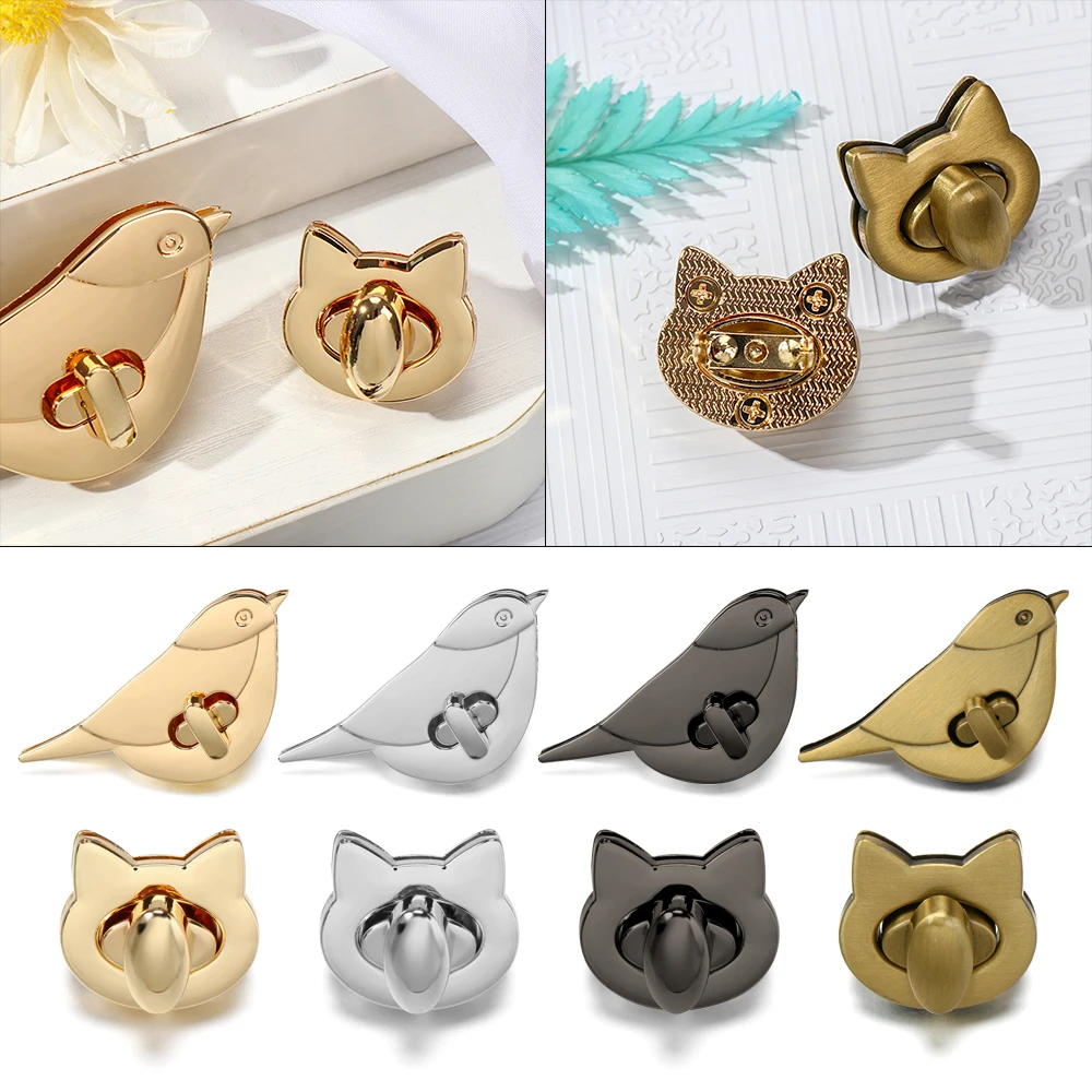 4 Farben DIY Umhängetasche Tasche Drehverschluss Schlösser Verschluss Handtasche Leder Handwerk Hardware Zubehör