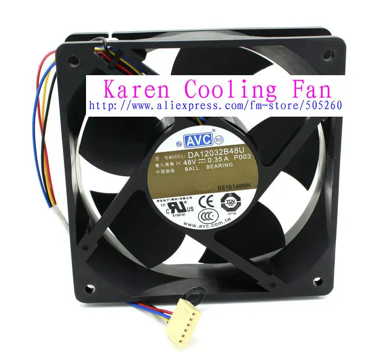 AVC 12CM DA12032B48u  12032 48V 0.35A cooling fan DA12032B48H