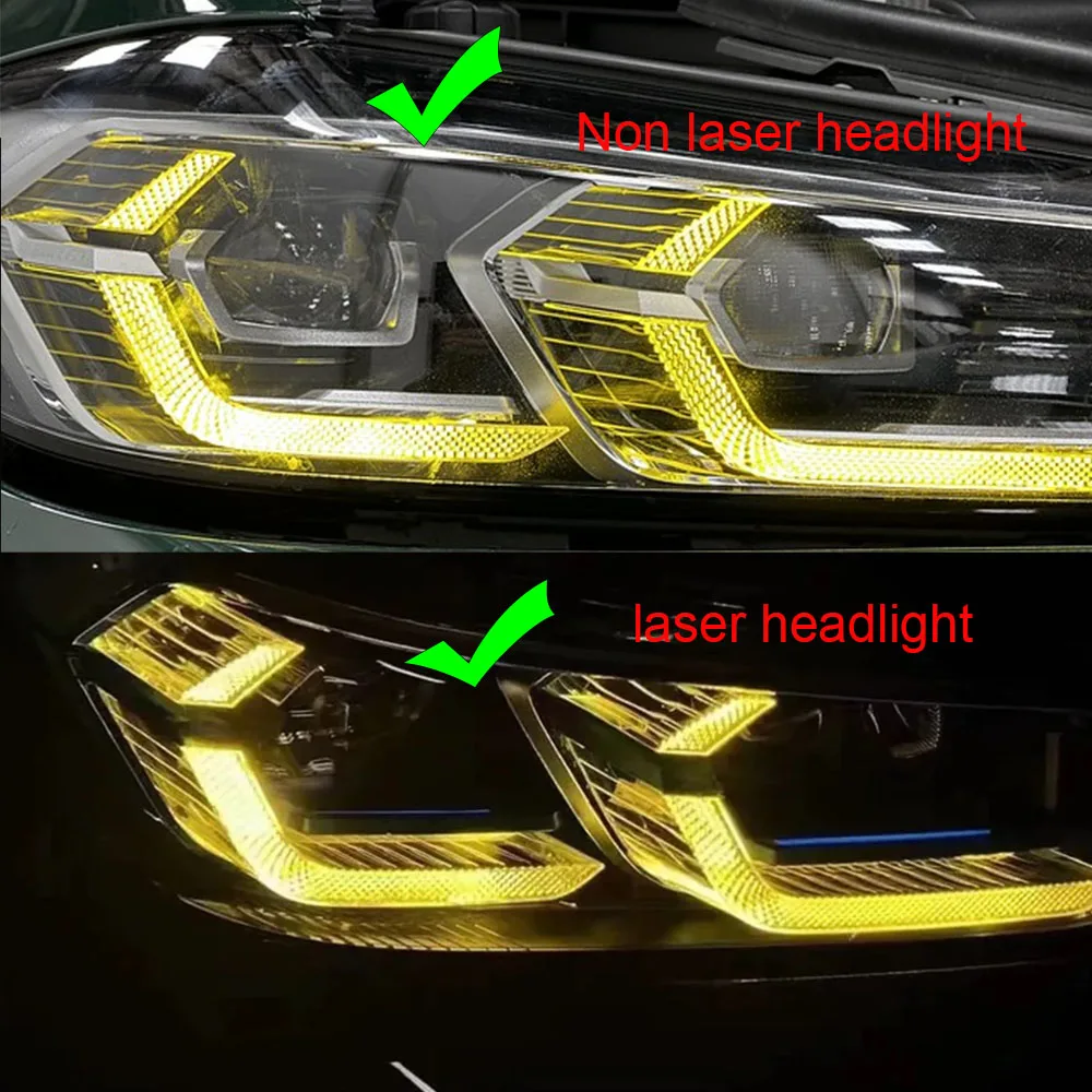 Yellow DRL Daylight Led Boards Bright Agnel Eyes Lightsource For 2022 2023 BMW X3 X4 X3M X4M G01 G02 F97 F98 Laser Headlight