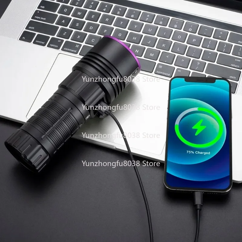 

180W LCD High Power 9x365nm UV LED Flashlight Charging Blacklight Curing CatDog Urine Stain Tinea Marker Ore Money Scorpion Lamp