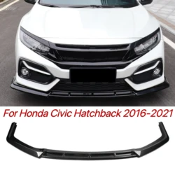 3 pz per Honda Civic Hatchback 2016-2021 paraurti anteriore Lip Side Splitter Spoiler Body Kit Guard deflettore accessori auto