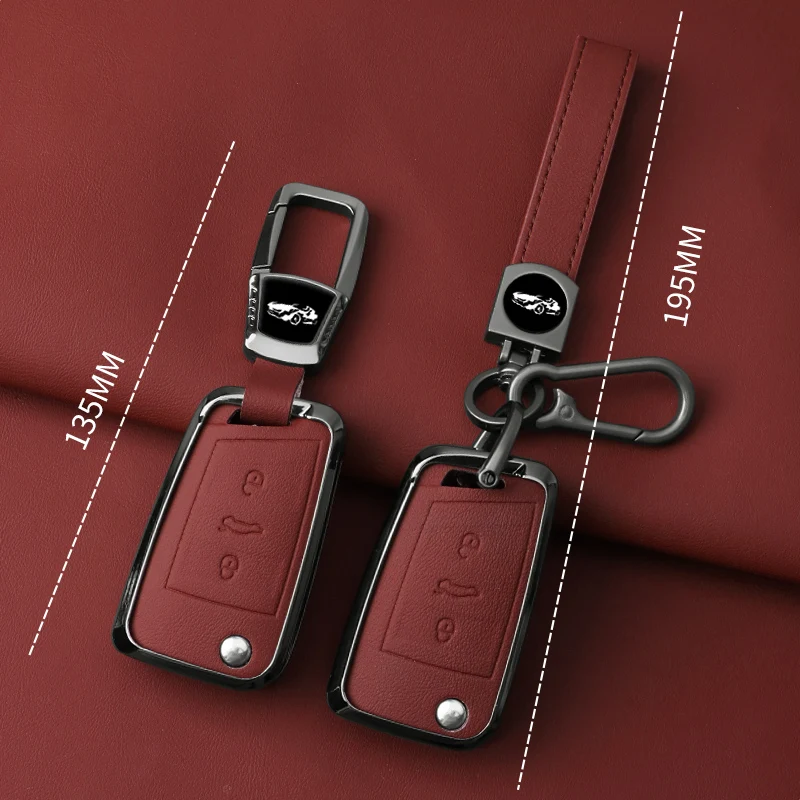 Car Key Folding Shell Case for VW Volkswagen Golf 7 MK7 Tiguan MK2 For SEAT Ateca Leon FR 2 Ibiza For Skoda Kamiq Octavia A7