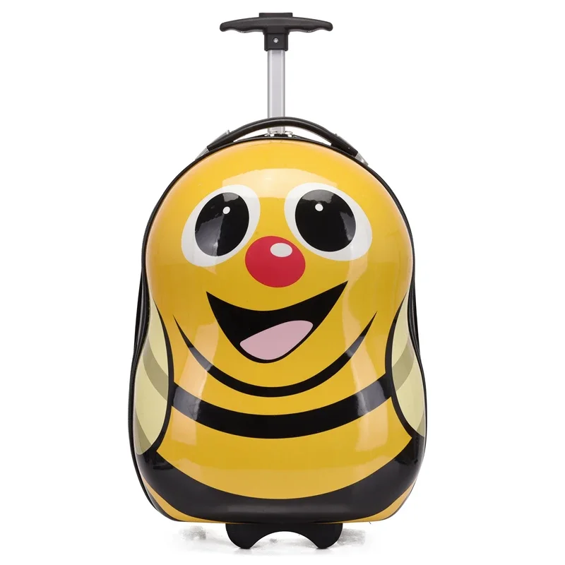 Cartoon kids suitcase on wheels travel trolley luggage bag Travel bags for children gift rolling luggage 16''carry on suitcase