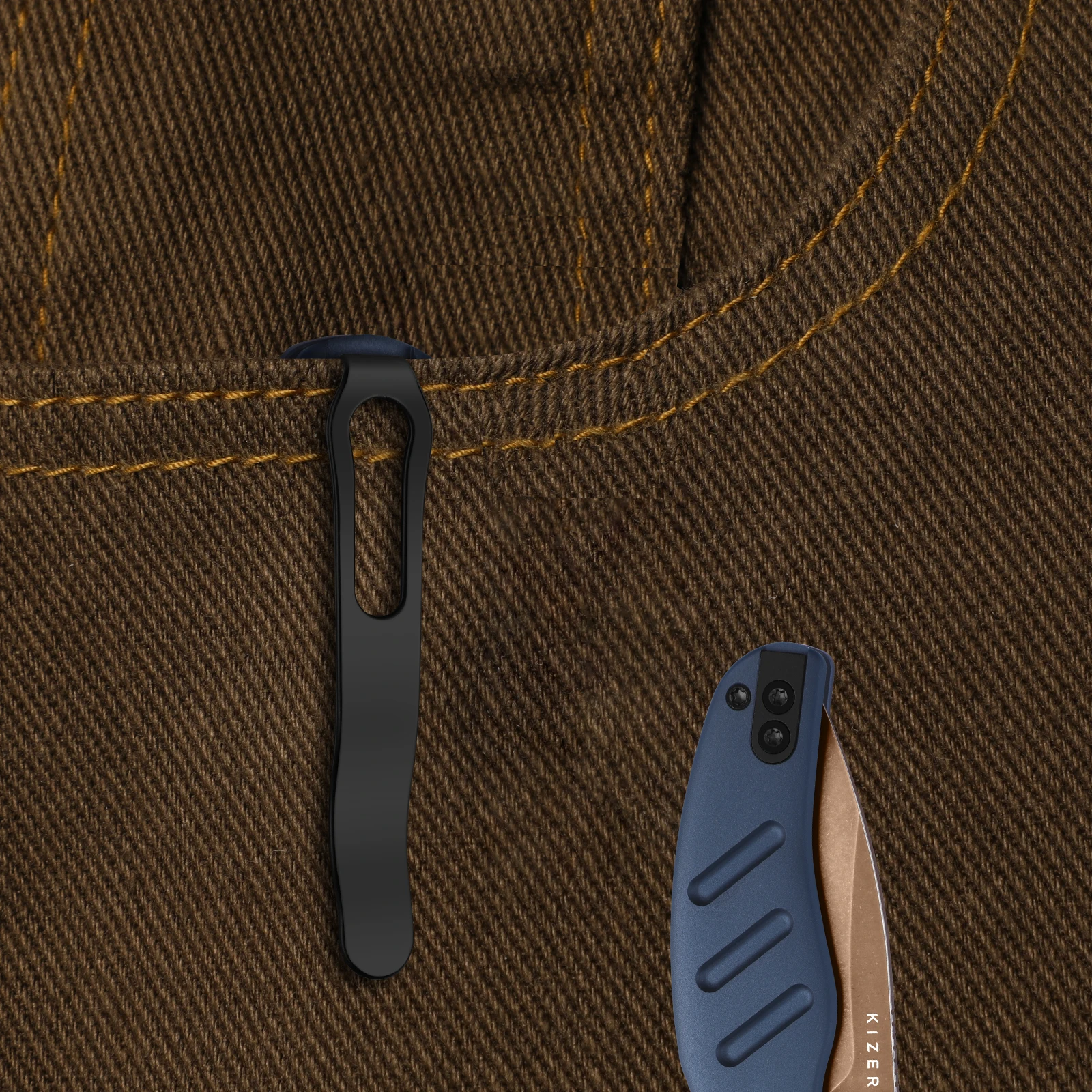 Cuchillo plegable Kizer C01C 2.9 CD/C01C 2.9 BS Ki3488.29CDA1/CDA2/BSA1/BSA2 mango de aluminio/micarta con cuchilla ELMAX Navajas de bolsillo