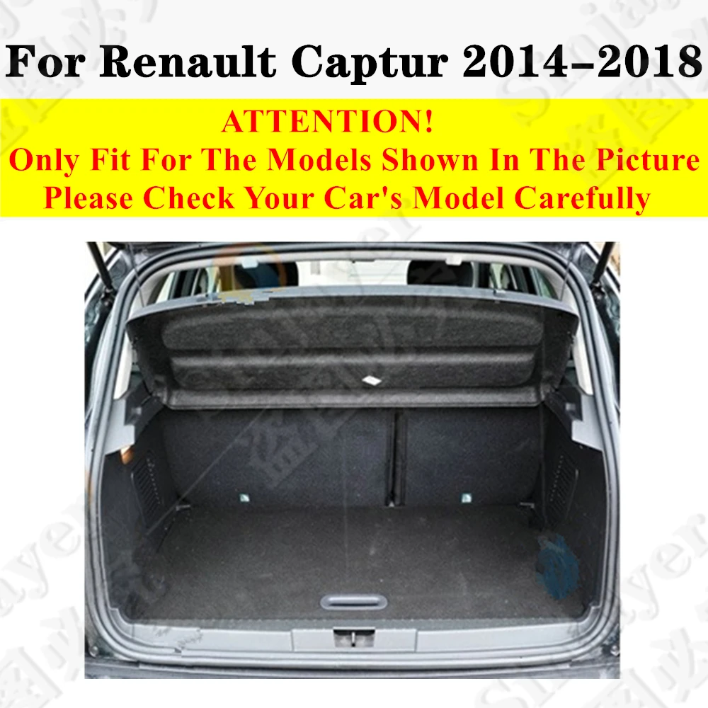 High Side Car Trunk Mat For Renault Captur 2018 2017 2016 2015 2014 XPE Tail Boot Tray luggage Pad Rear Cargo Liner Carpet Cover