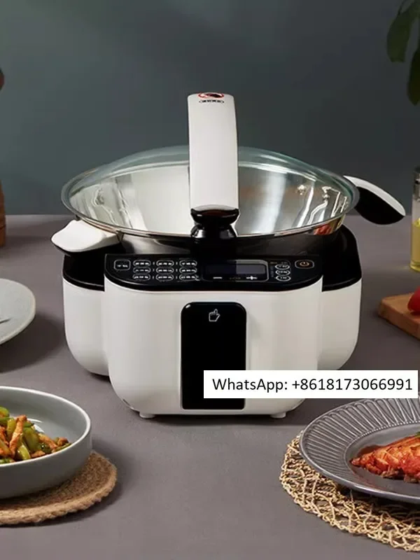 Jiesai fully automatic intelligent stir fry robot for home cooking, multifunctional cooking pot without oil fume D10