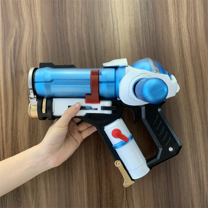 Game OW Meiling Zhou Frost Blaster Gun Weapon 1:1 Cosplay Safety PU Gift Outdoor Toy Rubber Soldier 76  D. va Tracer No Shooting