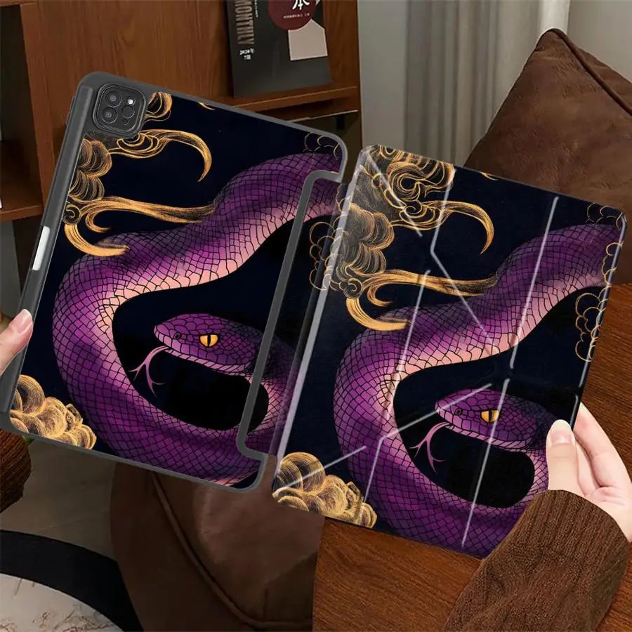 

Snake Graphic Holder Cover Tablet Case For iPad Pro 11th 10th 9th 8th 7th 12.9inch Pro 2025 Mini 6 7 Air 4 5 M3 M2 1 2 M4 11inch