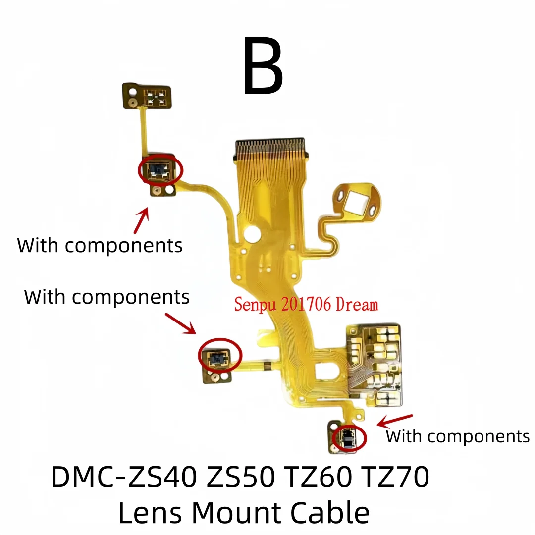 For Panasonic DMC-ZS40 ZS50 TZ60 TZ70 Lens Base Flex Cable, Rear Group Flex Cable With Optocoupler Camera