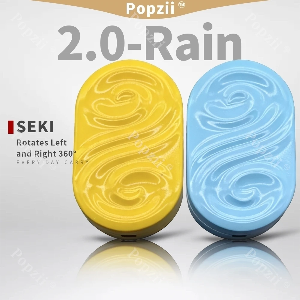 Seki Rain Stainless Steel Ceramic Coating Rotates Left And Right 360° Stress Relief Toy Mechanical Push Slider Fidgeting Toys