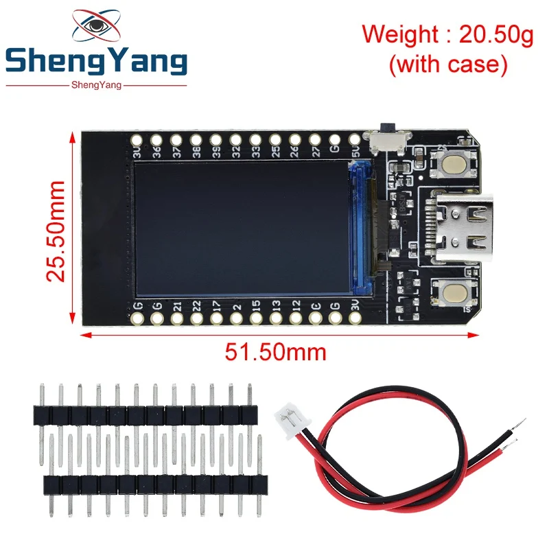 TZT T-Display ESP32 WiFi And Bluetooth-Compatible Module Development Board 1.14 Inch LCD Control Board CH9102 for Arduino