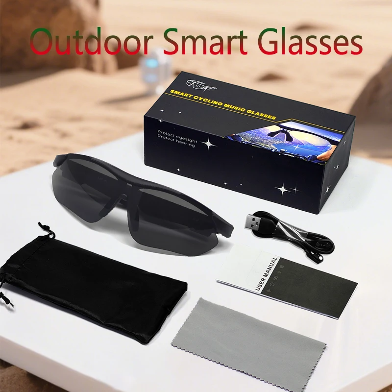 

Sports Enthusiasts Smart Cycling Glasses Cycling Glasses UV Protection Smart Sunglasses For Listening To Music/Phone Calls