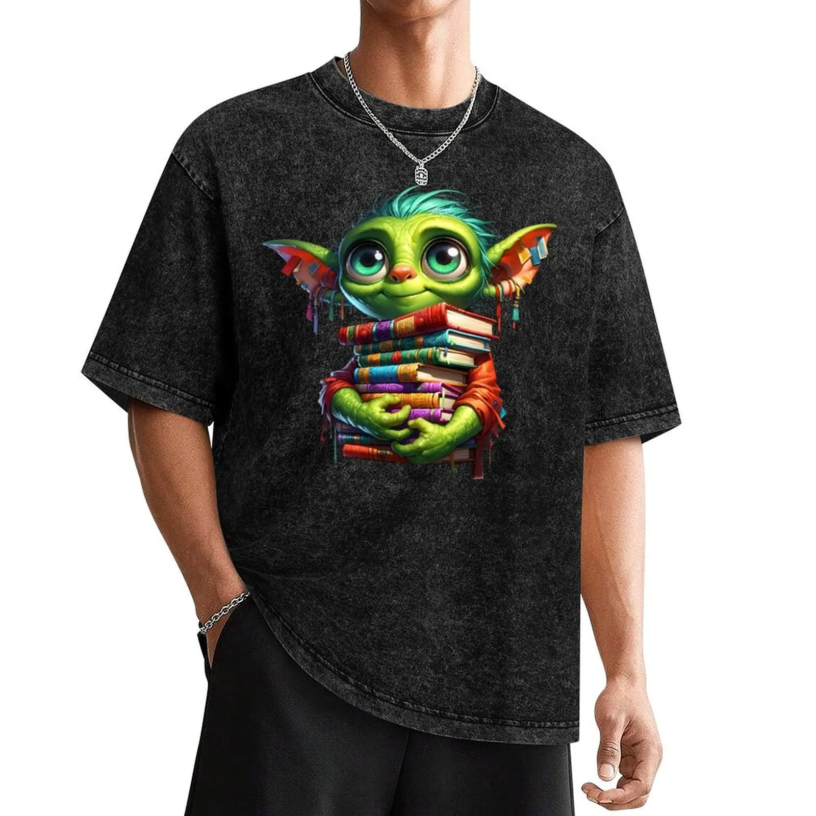 

Book Goblin T-Shirt cheap stuff Luxury man men clothings