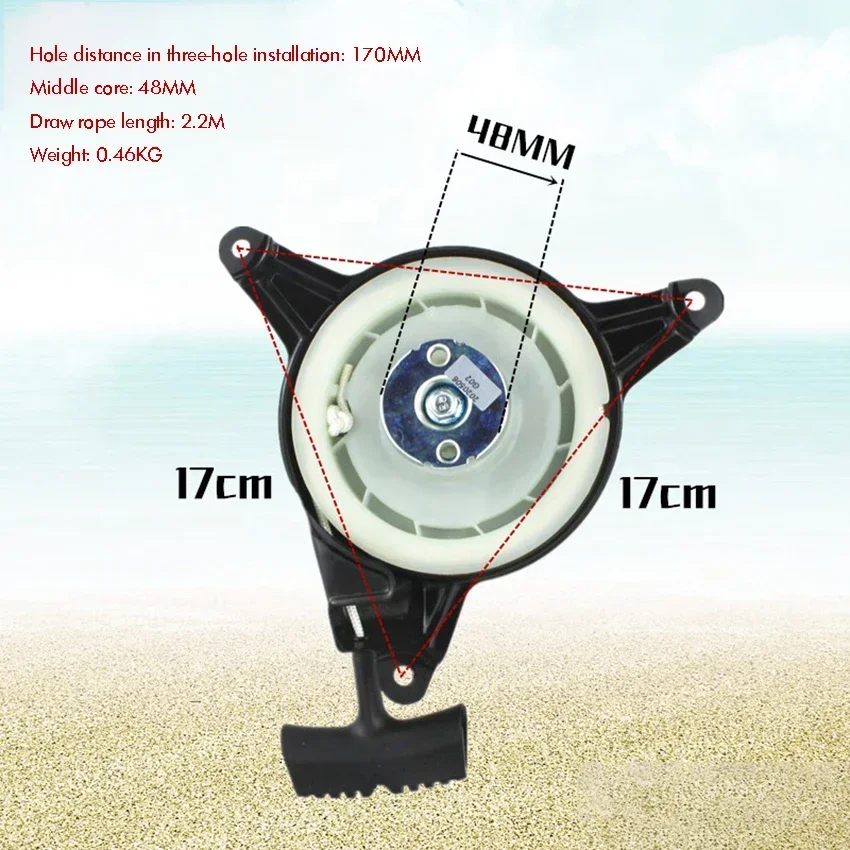 Giật Stater Kéo Bắt Đầu Lắp Ráp Máy Cắt Cỏ Linh Kiện Thay Thế Cho 1P65 1P70 1P68 Kéo Tấm Cỏ Kéo Khởi Động
