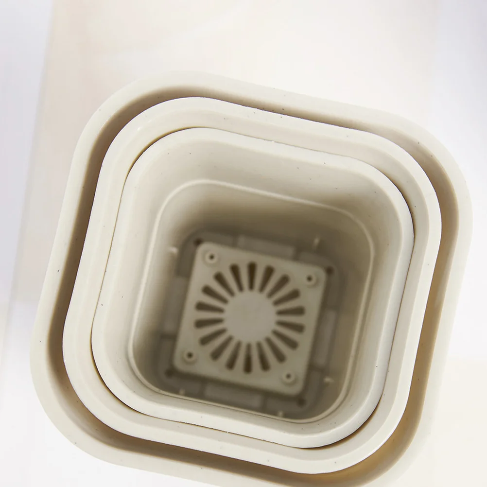 

10pcs Matte Plastic Flowerpots Square Mini Succulent Planters With Drainage Holes For Cactus Bonsai Indoor Garden Nursery Pot