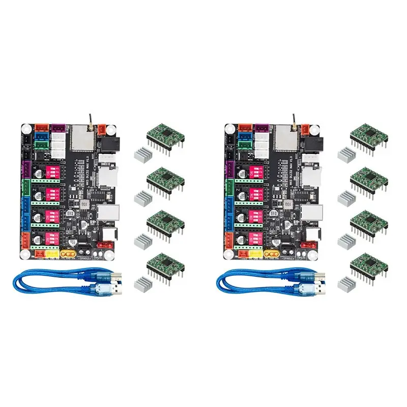 ABVG-2X MKS DLC32 MAX CNC Router Board Laser Engraving Machine 4-Axis Controller Woodwork Laser Engraver Motherboard