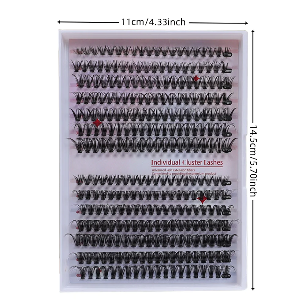 DIY eyelash cluster set of 280 eyelash clusters - Reusable natural appearance of personal eyelashes, DIY eyelash clusters, soft